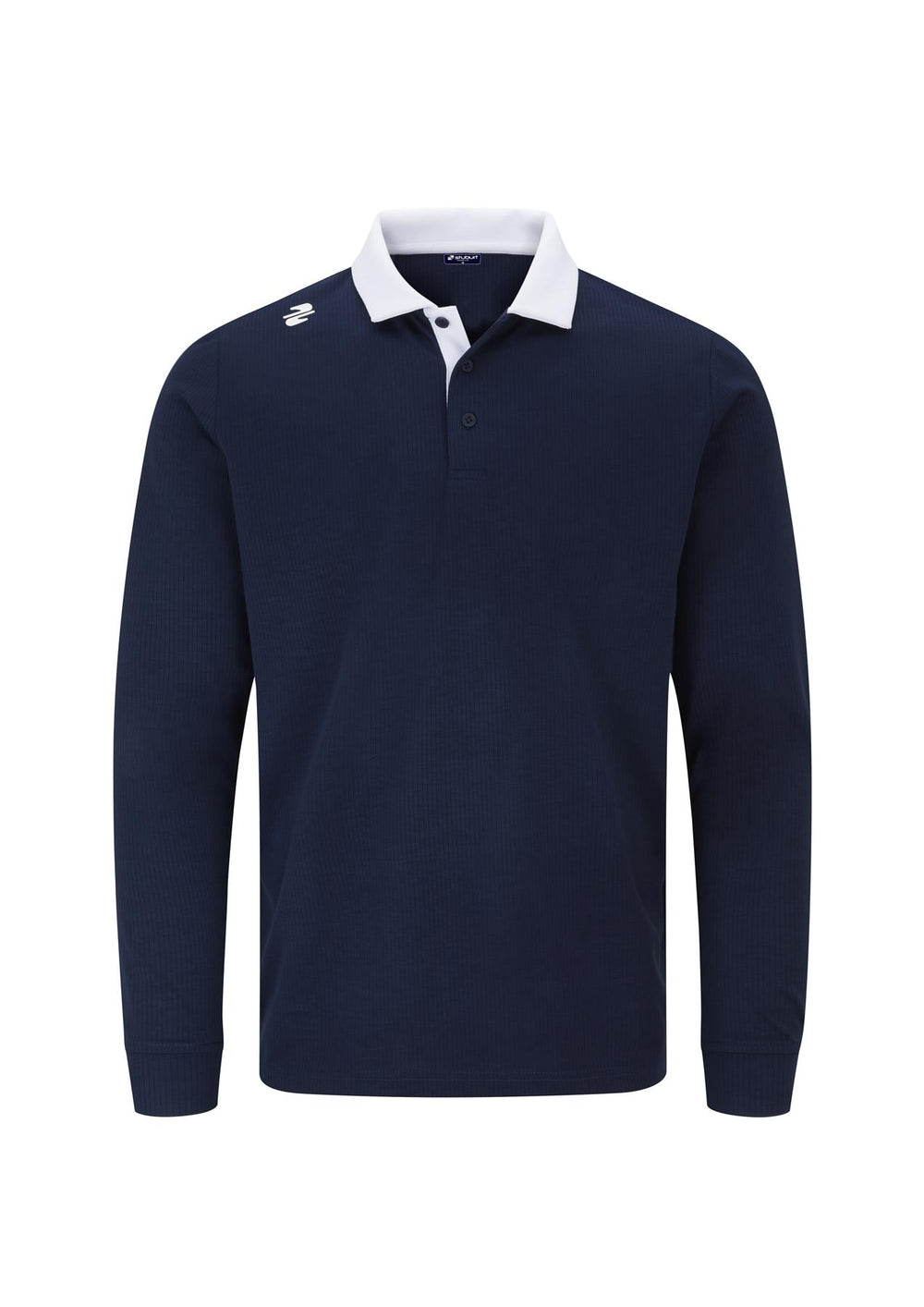 Typhoon Long Sleeve Polo - Navy, front