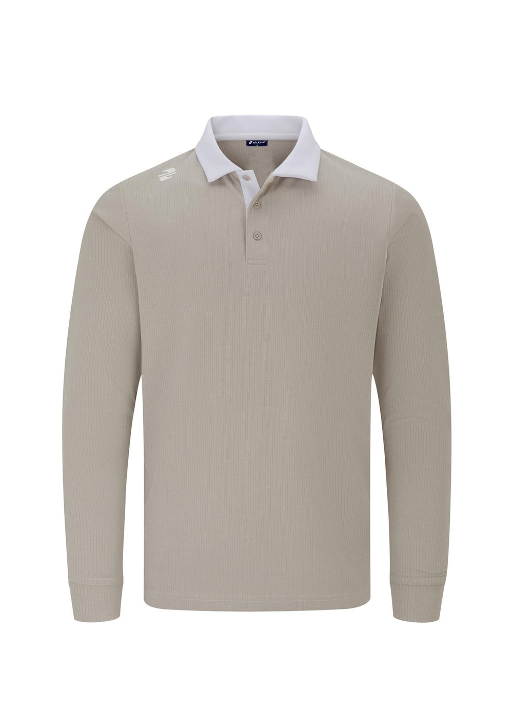 Typhoon Long Sleeve Polo - Chalk, front