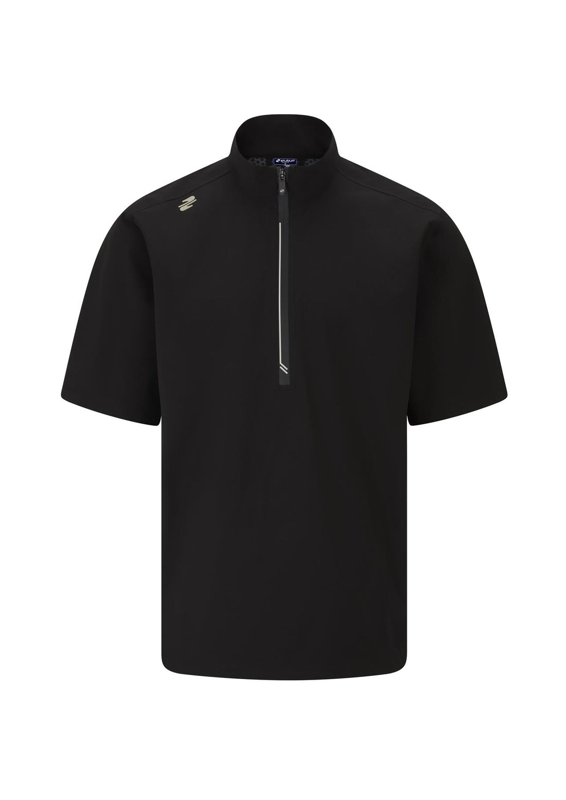 Fracas Short Sleeve Waterproof Jacket - Black, front