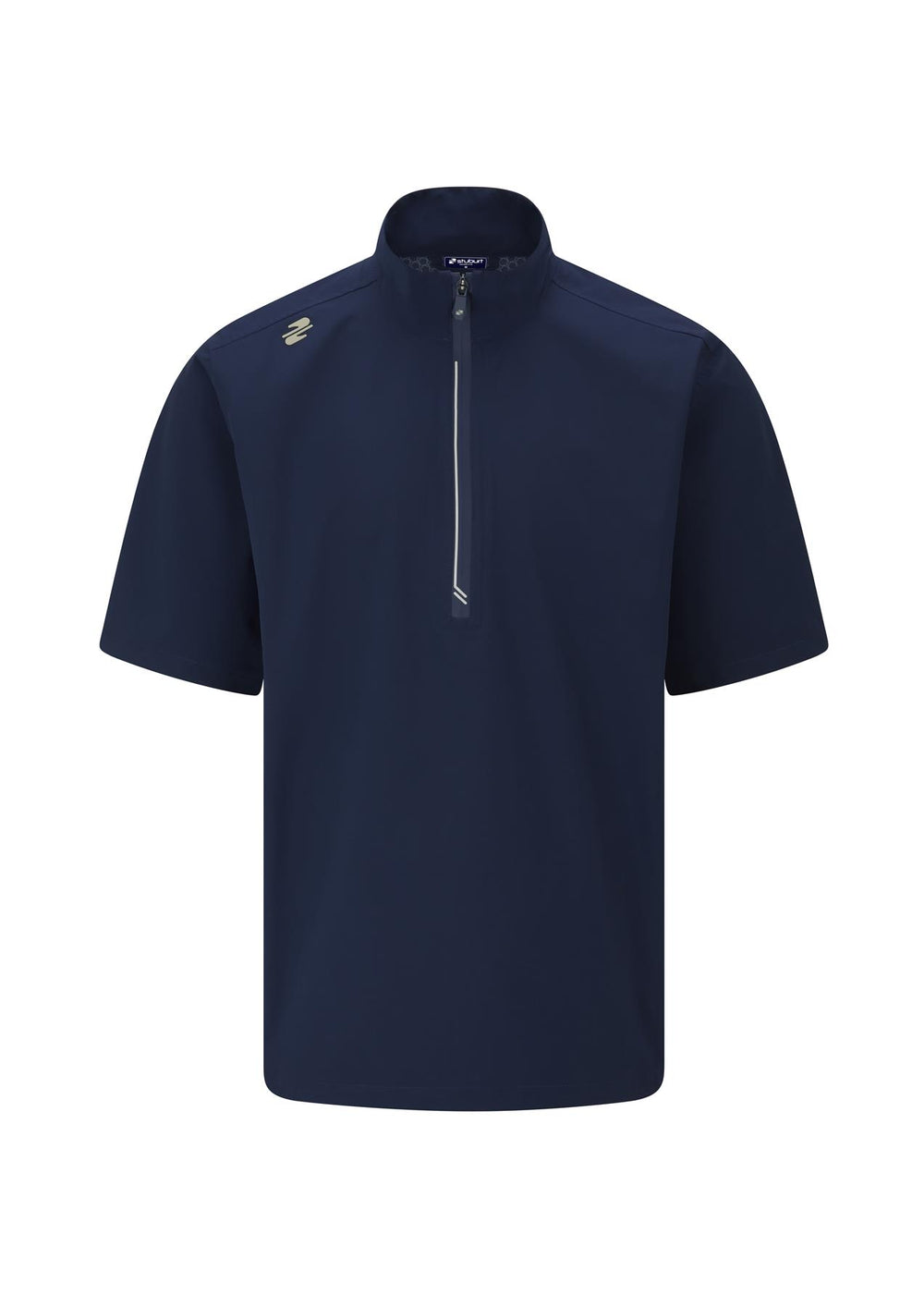 Fracas Short Sleeve Waterproof Jacket - Navy, front